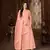 Taking Peach Net Semi Stitched Wedding Women's Salwar Kameez Semi stitched