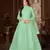 Tempting Green Net Semi Stitched Party Wear Salwar Kameez Semi stitched