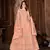 Striking Peach Net Semi Stitched Festive Women's Salwar Suits Semi stitched