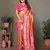 Orange Banarasi Tissue Silk Saree