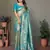 Turquoise Banarasi Tissue Silk Saree
