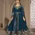 Cute Teal Blue Faux Georgette Semi Stitched Women's Salwar Kameez Semi stitched