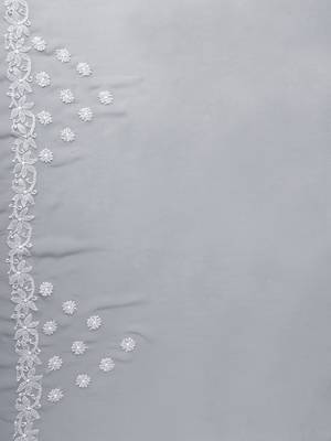 hand embroidered grey goergette lucknowi chikankari saree with blouse  7