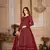 Pleasing Maroon Faux Georgette Semi Stitched Ethnic Women's Suits Semi stitched
