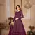 Pleasant Purple Faux Georgette Semi Stitched Wedding Women's Salwar Kameez Semi stitched