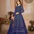 Winning Blue Faux Georgette Semi Stitched Party Wear Women's Salwar Kameez Semi stitched