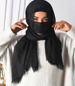 Crinkle Cotton Daily Wear Hijab with Matching Face Cover