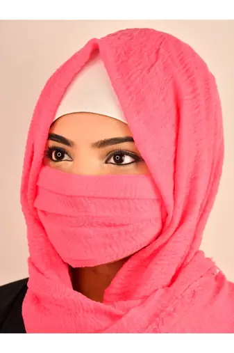 Dark Pink Cotton Crinkle Hijab