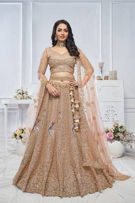 Show stopper Mustard  Embroidered bridal wear lehenga 1