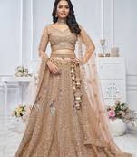 Show stopper Mustard  Embroidered bridal wear lehenga