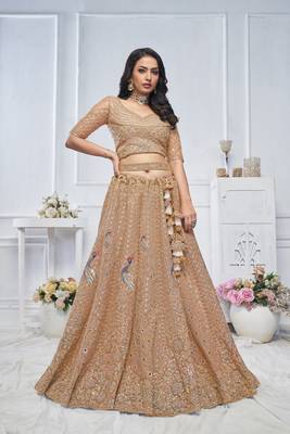 Show stopper Mustard  Embroidered bridal wear lehenga 2