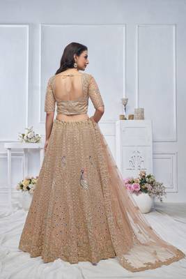 Show stopper Mustard  Embroidered bridal wear lehenga 5