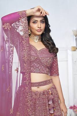 Graceful Onion bridal wear lehenga 2