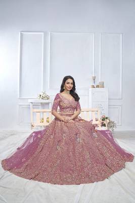 Graceful Onion bridal wear lehenga 4