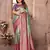 Teal Sundari tissue silk bland banarasi style border saree with Blouse