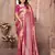 Pink Sundari tissue silk bland banarasi style border saree with Blouse