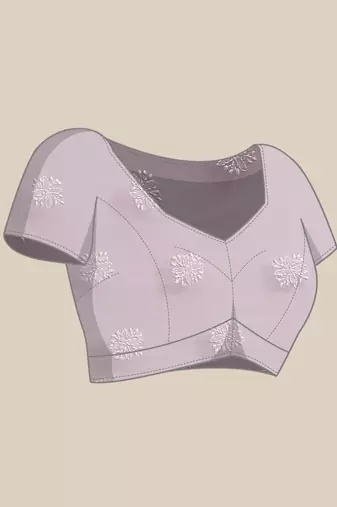 hand embroidered mauve georgette lucknowi chikankari saree with blouse 