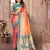 Orange Banarasi style tissue silk bland classic designer saree with Blouse