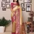 Cream Banarasi style classic tissue silk Bland contust border saree with Blouse