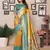 Yellow Banarasi style classic tissue silk Bland contust border saree with Blouse