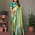 Parrot Green Vasantani Banarasi style tissue silk bland contrust border saree with Blouse