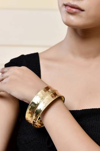 Gold-plated cuff bracelet