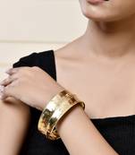 Gold-plated cuff bracelet