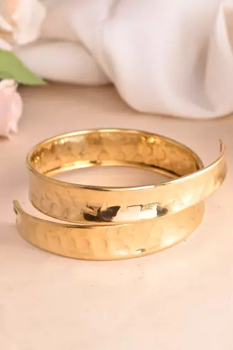 Gold-plated cuff bracelet