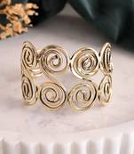 Gold-plated open cuff bracelet
