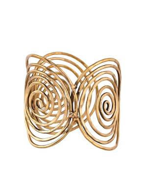 Gold-plated spiral cuff bracelet for women 3