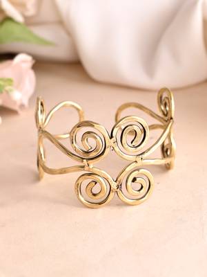 Gold-plated open cuff bracelet 2