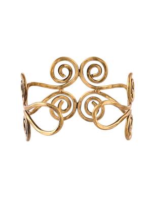 Gold-plated open cuff bracelet 4