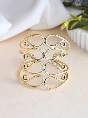 Gold-plated open cuff bracelet 2