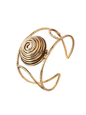 Gold-plated spiral cuff bracelet for women 4