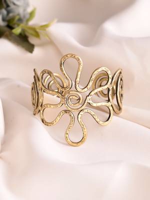 Gold-plated open cuff bracelet 2