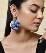 purple rose garden earrings