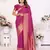 Pink Tanya sudarshan banarasi style silk bland zari weaving border Saree with Blouse