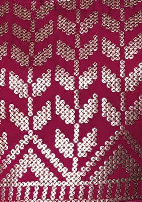 Dark Pink Sequins And Thread Embroidered Georgette Indian Lehenga Dress 7