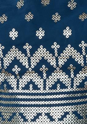 Blue Sequins With Thread Embroidery Work Georgette Indian Lehenga Dress Designs 7