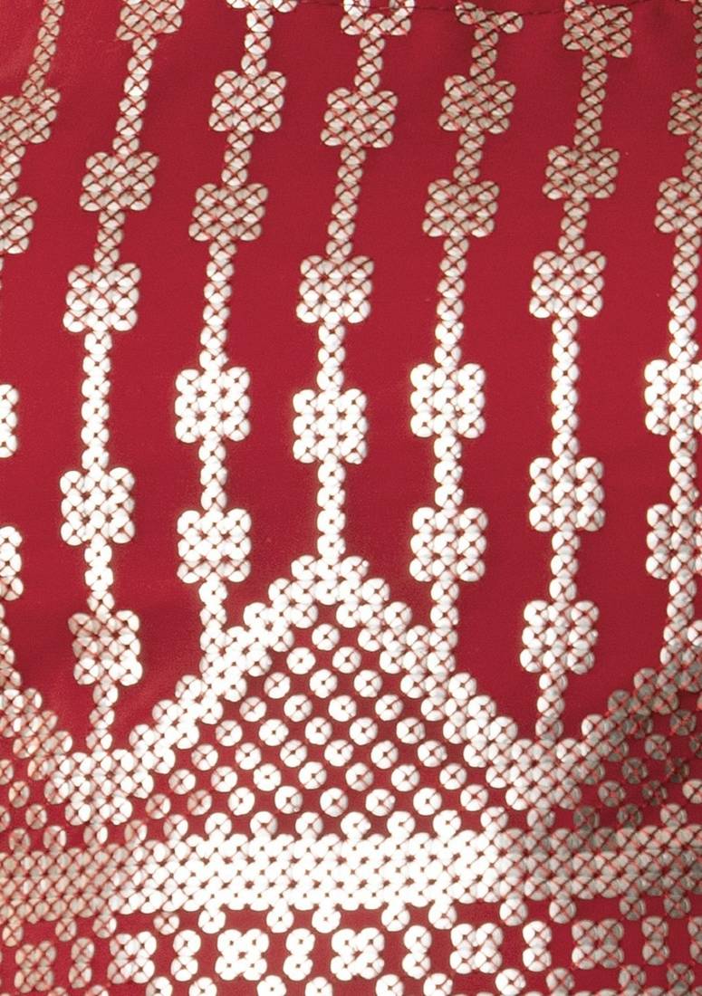  Maroon Thread With Sequins Embroidered Georgette Indian  Lehenga Dress