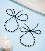 kids set of 2 rhodium-plated beaded wraparound nazariya bracelet