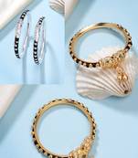  kids pair of 2 rhodium-plated artificial beads nazariya kada bracelet