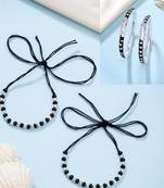 kids pair of 2 rhodium-plated artificial beads nazariya kada bracelet