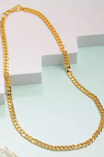 Nvr men's gold-plated minimal chain