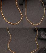 women's set of 3 gold-plated minimal chain