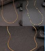  women's set of 3 gold-plated minimal chain
