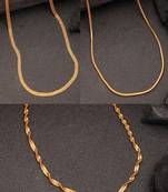  women's set of 3 gold-plated minimal chain