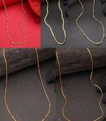  women's set of 5 gold-plated minimal chain