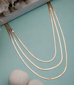  women's rose gold-plated minimal layered chain