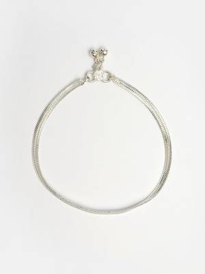  women's set of 2 silver-plated anklets 3